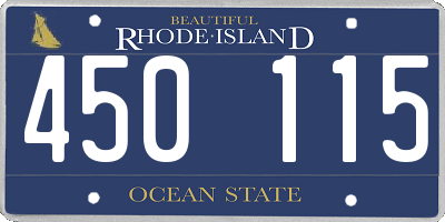 RI license plate 450115