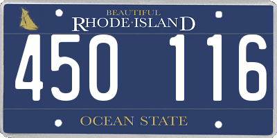 RI license plate 450116