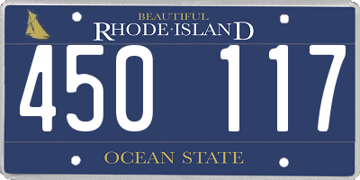 RI license plate 450117