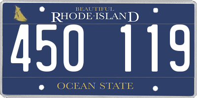 RI license plate 450119