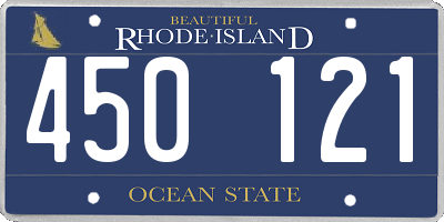 RI license plate 450121