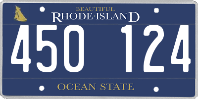 RI license plate 450124