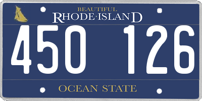 RI license plate 450126
