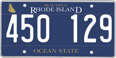 RI license plate 450129