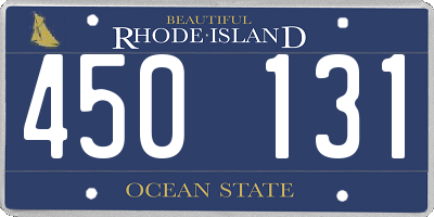 RI license plate 450131