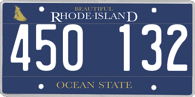 RI license plate 450132