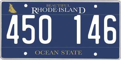 RI license plate 450146