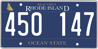 RI license plate 450147
