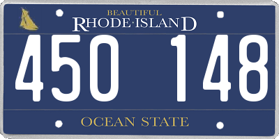 RI license plate 450148
