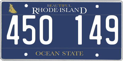 RI license plate 450149