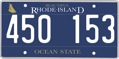 RI license plate 450153