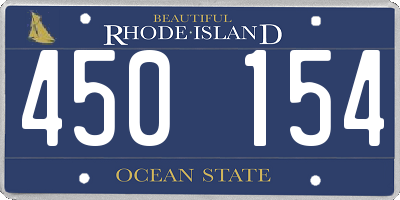 RI license plate 450154