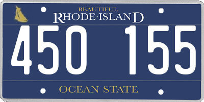 RI license plate 450155