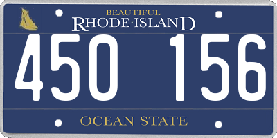 RI license plate 450156