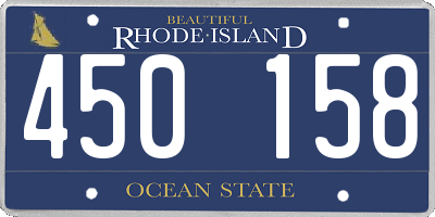 RI license plate 450158