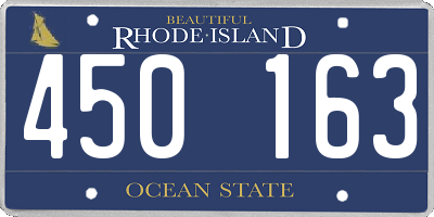 RI license plate 450163