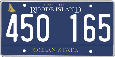 RI license plate 450165