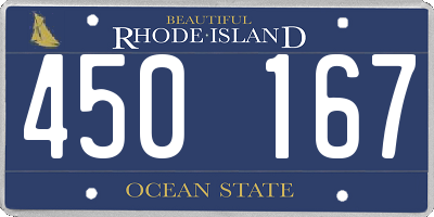 RI license plate 450167
