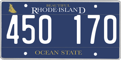 RI license plate 450170
