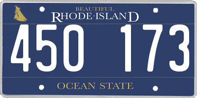 RI license plate 450173