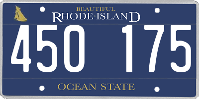 RI license plate 450175