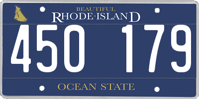 RI license plate 450179