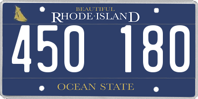 RI license plate 450180
