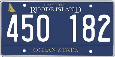 RI license plate 450182