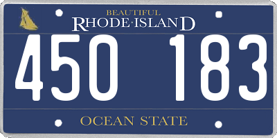RI license plate 450183