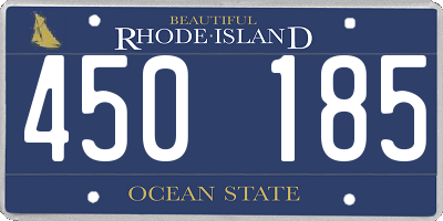 RI license plate 450185