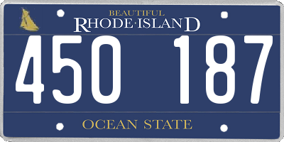 RI license plate 450187