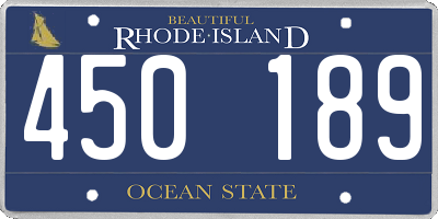 RI license plate 450189