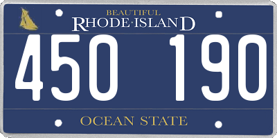 RI license plate 450190