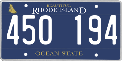 RI license plate 450194