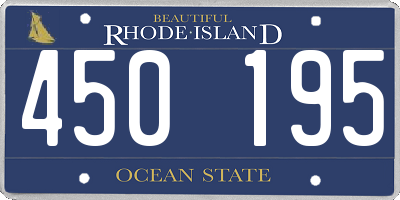RI license plate 450195