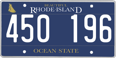RI license plate 450196