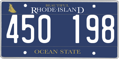 RI license plate 450198