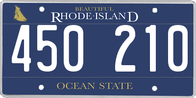 RI license plate 450210