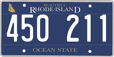 RI license plate 450211
