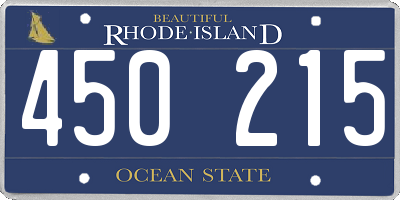 RI license plate 450215