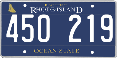 RI license plate 450219