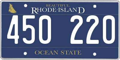 RI license plate 450220