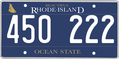 RI license plate 450222