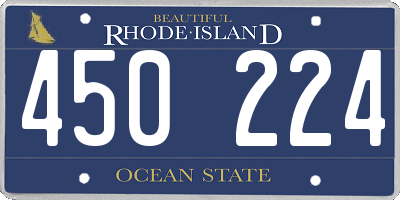 RI license plate 450224