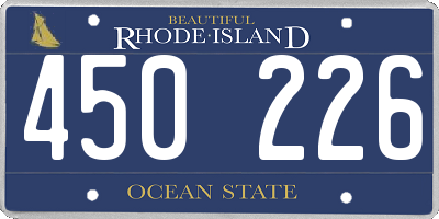RI license plate 450226