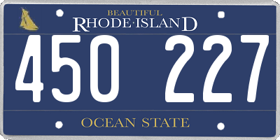 RI license plate 450227