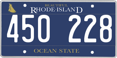RI license plate 450228