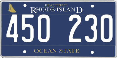 RI license plate 450230