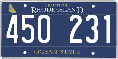 RI license plate 450231