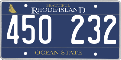 RI license plate 450232
